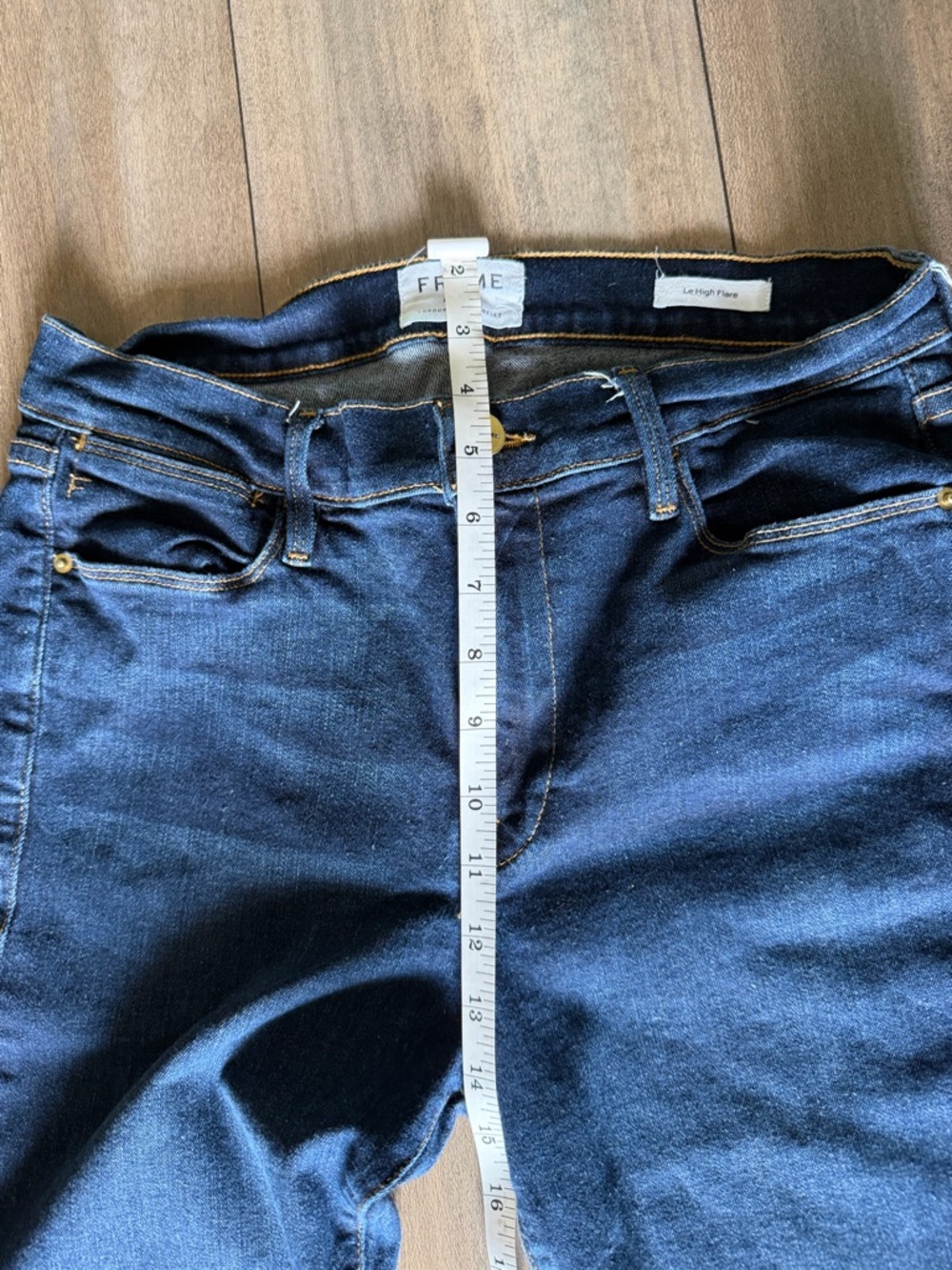 Frame Denim Dark Blue Flare Jeans - Picture 2 of 14